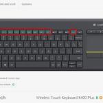LOGITECH® WIRELESS TOUCH KEYBOARD K400 PLUS - DARK - US INTL - 2.4GHZ - INTNL