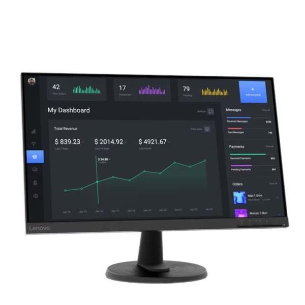 Lenovo C24-40 – 23.8” Full HD Monitor, 4ms, HDMI & VGA