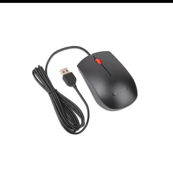 Lenovo Essential USB Mouse – 1600 DPI, Wired, Ergonomic Design