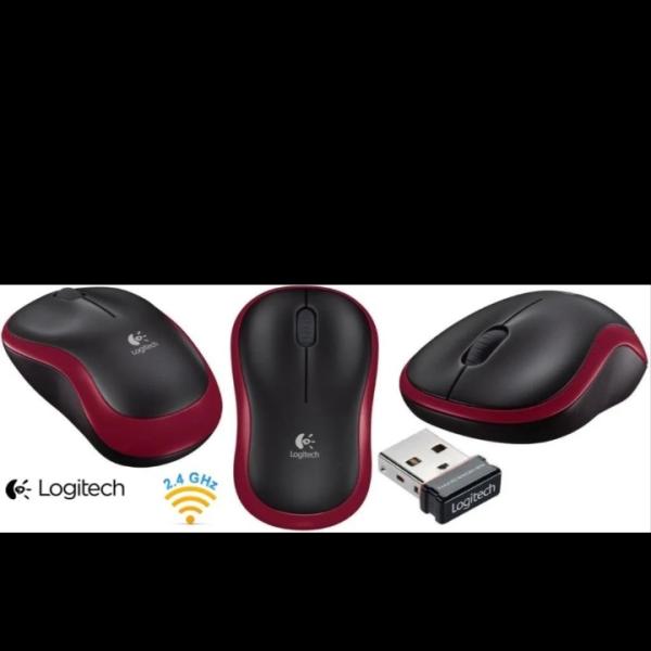 Logitech Wireless Mouse M185 – Red